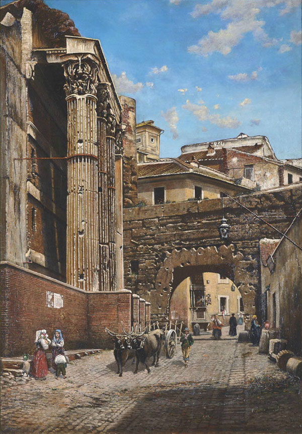 Thomas Hartley Cromek,Arc de Pantani, forum de Nerva (environ 1840)